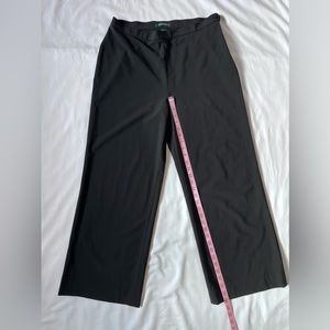 Ralph Lauren Women’s 96% Wool Black Wide Leg Trousers Slacks Pants Size 12